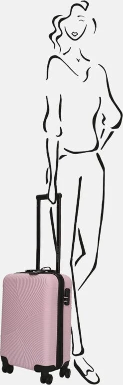 Enrico Benetti Louisville 39040 Handbagage Koffer Hardcase ABS - Roze -Bagage Kortingen Winkel 384x1200