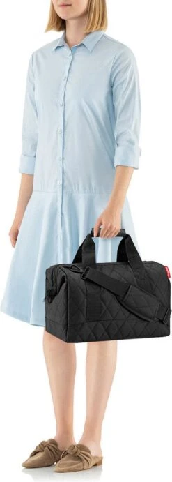 Reisenthel Allrounder M Reistas Sporttas - 18L - Rhombus Black Zwart -Bagage Kortingen Winkel 429x1200 5