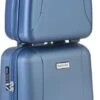 CarryOn Skyhopper Handbagage En Beautycase - 55cm TSA Trolley En Make-up Koffer - Blauw