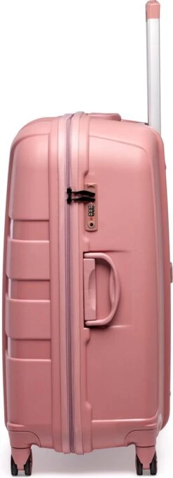 ©TROLLEYZ - Paris No.5 - Reiskoffer - 78cm Met TSA Slot - Dubbele Wielen - 360° Spinners - 100% Polypropyleen - Reiskoffer In Rose Blush -Bagage Kortingen Winkel 435x1200 5