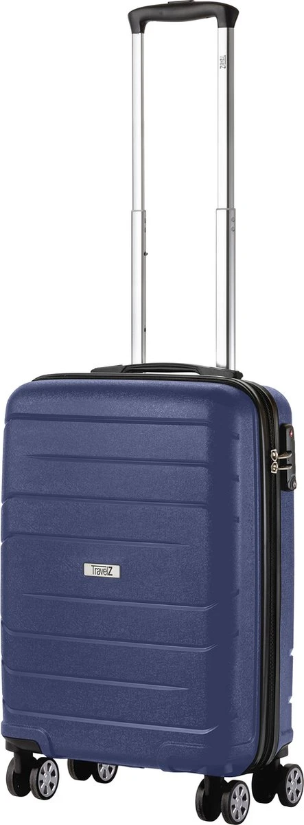 TravelZ Big Bars Handbagagekoffer 55cm Met TSA-slot - Ultrasterk - Blauw 3 TravelZ Big Bars Handbagagekoffer 55cm Met TSA-slot - Ultrasterk - Blauw