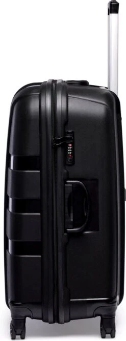 ©TROLLEYZ - Paris No.5 - Reiskoffer - 78cm Met TSA Slot - Dubbele Wielen - 360° Spinners - 100% Polypropyleen - Reiskoffer In Piano Black -Bagage Kortingen Winkel 445x1200 2