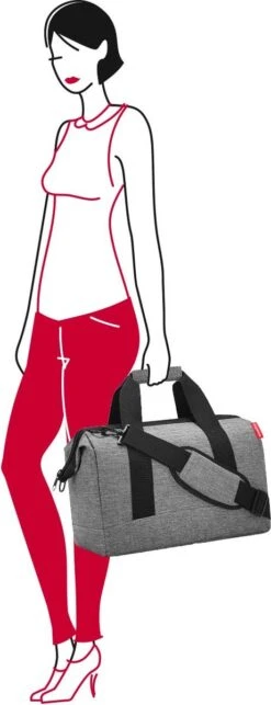 Reisenthel Allrounder M Reistas Sporttas - Maat M - 18L - Twist Silver Grijs -Bagage Kortingen Winkel 461x1200 6
