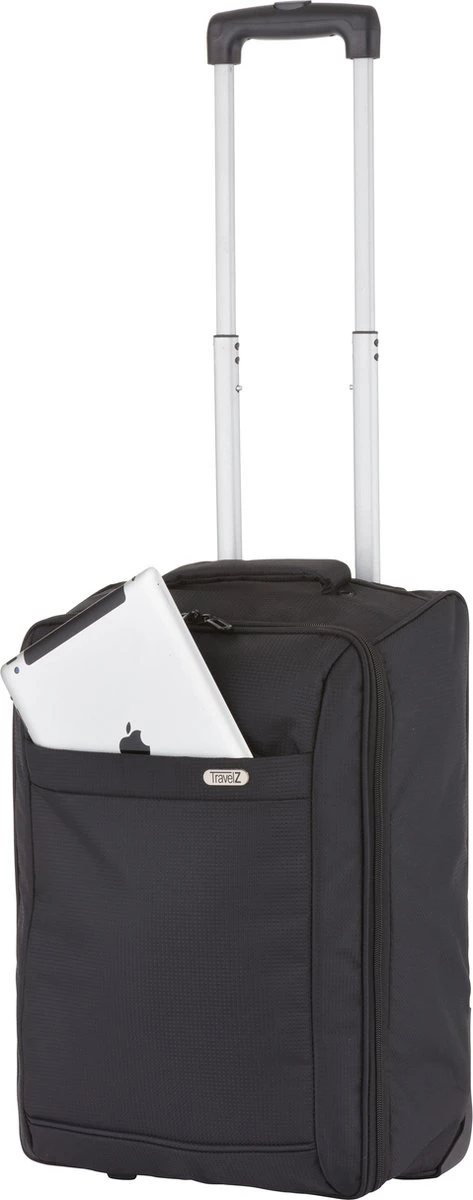 TravelZ Handbagage 42cm Underseat - Handbagagekoffer Opvouwbaar 1,5kg - Ultralicht - 2 Wiel - Zwart 3 TravelZ Handbagage 42cm Underseat - Handbagagekoffer Opvouwbaar 1,5kg - Ultralicht - 2 Wiel - Zwart