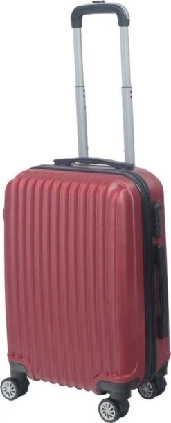 Handbagage Koffer 55cm Rood 4 Wielen Trolley Met Pin Slot -Bagage Kortingen Winkel 486x1200 3