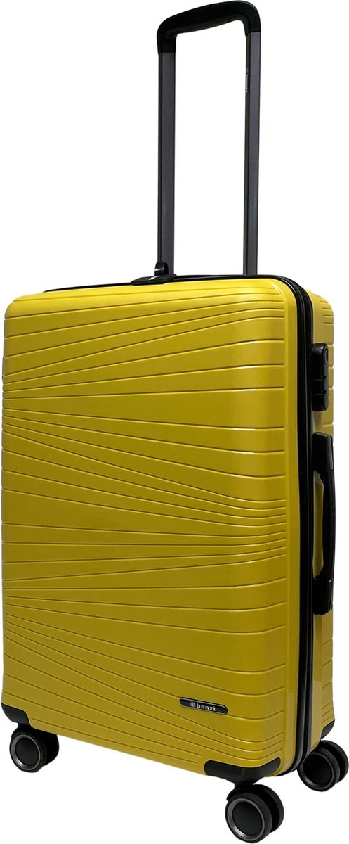 Benzi Barco Middelgrote Koffer - 65 Cm - 65 Liter - Geel 3 Benzi Barco Middelgrote Koffer - 65 Cm - 65 Liter - Geel