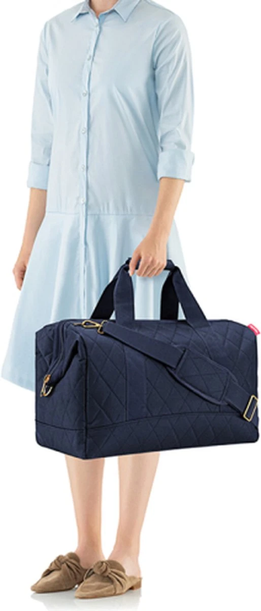 Reisenthel Allrounder L Reistas Sporttas - 30L - Rhombus Midnight Gold Blauw 10 Reisenthel Allrounder L Reistas Sporttas - 30L - Rhombus Midnight Gold Blauw - Afbeelding 8