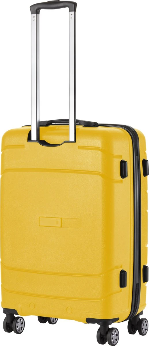 TravelZ Big Bars Reiskoffer 68 Cm Met Dubbele Wielen - Trolley Koffer Met TSA-slot - Geel 5 TravelZ Big Bars Reiskoffer 68 Cm Met Dubbele Wielen - Trolley Koffer Met TSA-slot - Geel - Afbeelding 3