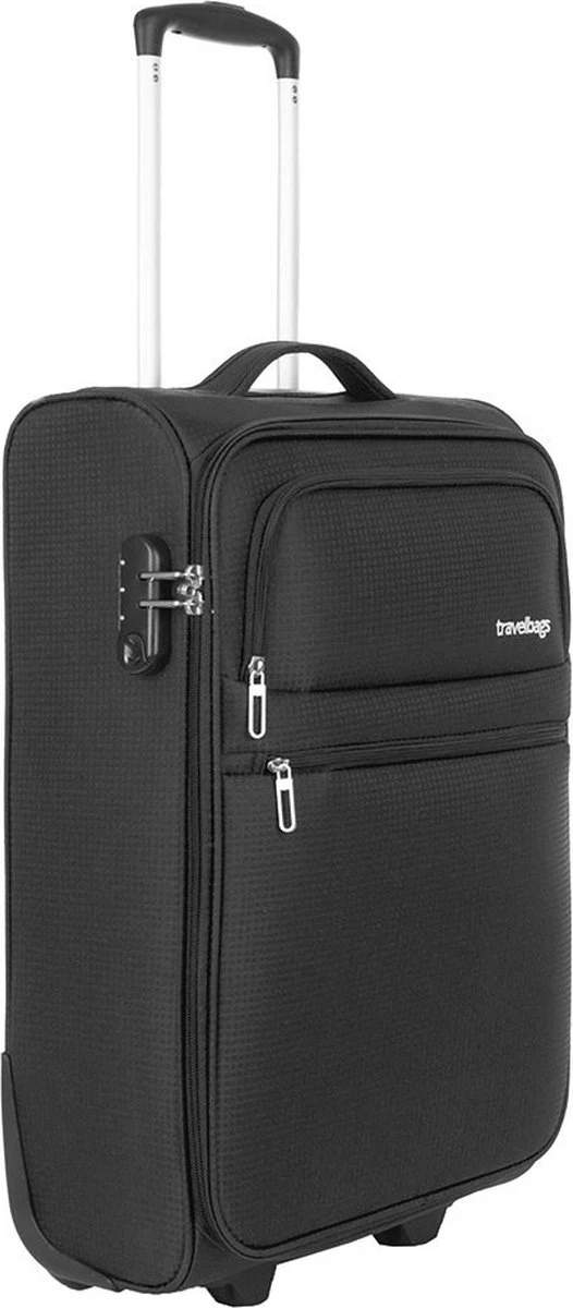 Travelbags Handbagage Zachte Koffer / Trolley / Reiskoffer - The Base - 55 Cm - Zwart 11 Travelbags Handbagage Zachte Koffer / Trolley / Reiskoffer - The Base - 55 Cm - Zwart - Afbeelding 9