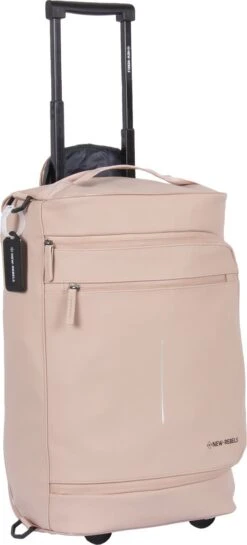 New Rebels® Harper Reistas / Weekendtas Geschikt Voor Handbagage - Waterafstotend Polyutheraan - Trolley Met Wielen En Reflectiedetails - Oud Roze - 29L -Bagage Kortingen Winkel 544x1200 1