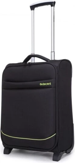 Decent Handbagage Koffer / Trolley / Reiskoffer - 50 Cm - 35 Liter - Polyester - Super-Light - Zwart -Bagage Kortingen Winkel 550x1200 2