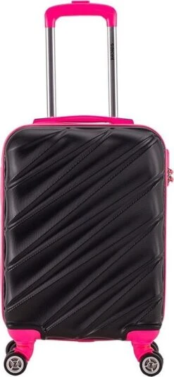 Decent Lumi Fix Handbagage Koffer - 55 Cm - Black/Pink