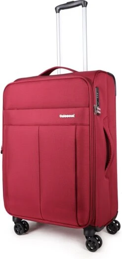 Decent D-Upright Medium Koffer - 66 Cm Expandable - TSA Slot - Bordeaux Rood -Bagage Kortingen Winkel 568x1200 5