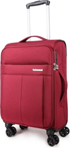 Decent D-Upright Handbagage Koffer - 55 Cm - TSA Slot - Bordeaux Rood -Bagage Kortingen Winkel 571x1200 4