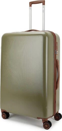 Decent Retro Koffer Groot 76 Cm Dark Green -Bagage Kortingen Winkel 573x1200 12