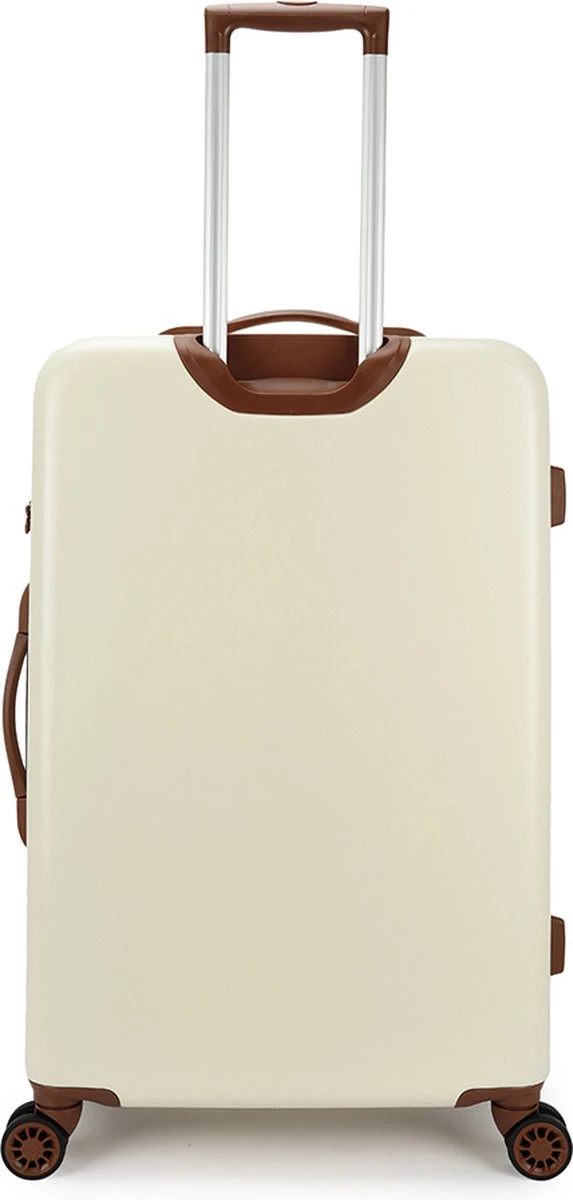 Decent Retro Koffer Groot 76 Cm White 4 Decent Retro Koffer Groot 76 Cm White - Afbeelding 2