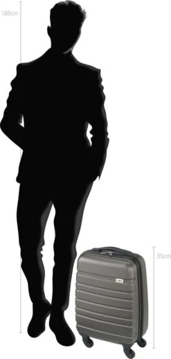 Princess Traveller Singapore Handbagage Koffer 55 Cm - Antraciet -Bagage Kortingen Winkel 574x1200 3