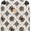 Guess House Party 18 In 4 Wheeler Dames Reiskoffer - Cream Multi Logo -Bagage Kortingen Winkel 576x1200 1