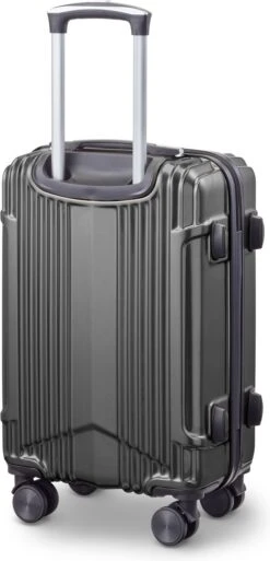 Tesla PC - Handbagage Koffer - 55x35x20 Cm - 4 Wielen - Grijs -Bagage Kortingen Winkel 578x1200 2