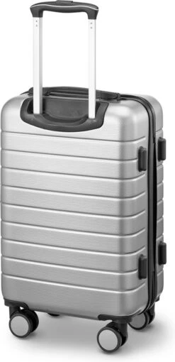 Swiss Alpine 2.0 - Handbagage Koffer - 55x35x20 Cm - 4 Wielen - Zilver -Bagage Kortingen Winkel 581x1200 7