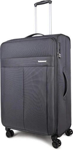 Decent D-Upright Large Koffer - 76 Cm Expandable - TSA Slot - Grijs -Bagage Kortingen Winkel 588x1200 7