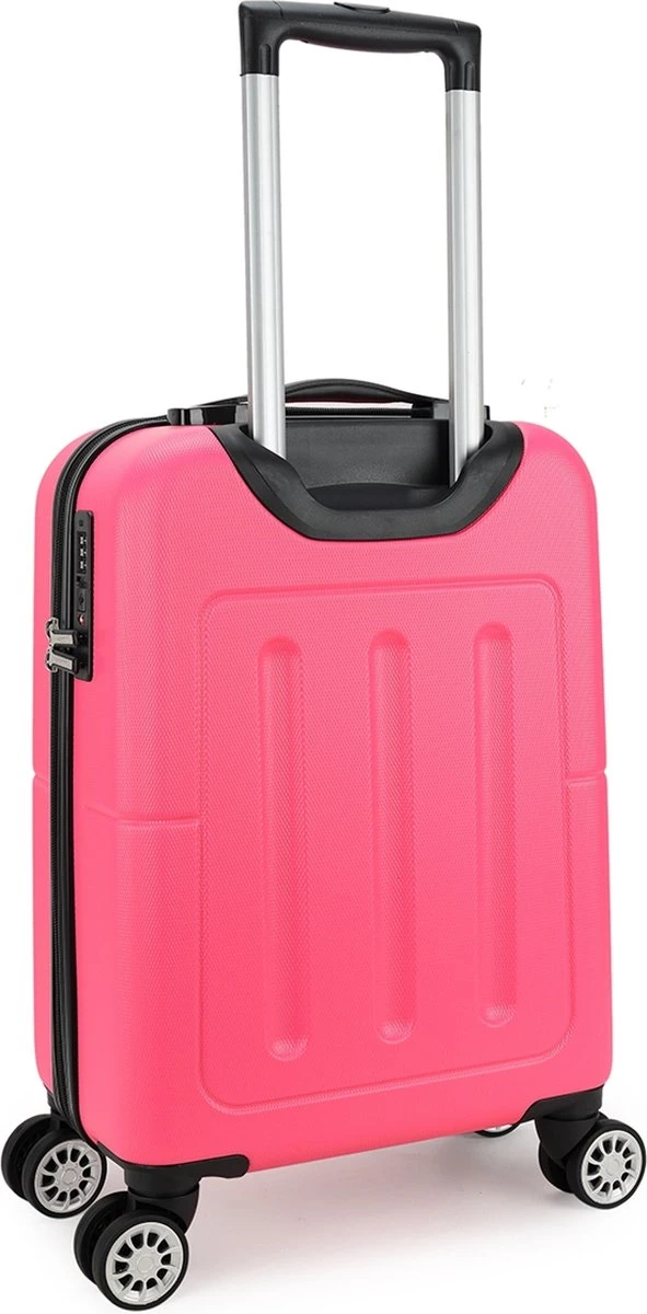 Decent Handbagage Koffer / Trolley / Reiskoffer - 50 Cm - 32 Liter - ABS - Neon-Fix - Roze 15 Decent Handbagage Koffer / Trolley / Reiskoffer - 50 Cm - 32 Liter - ABS - Neon-Fix - Roze - Afbeelding 13