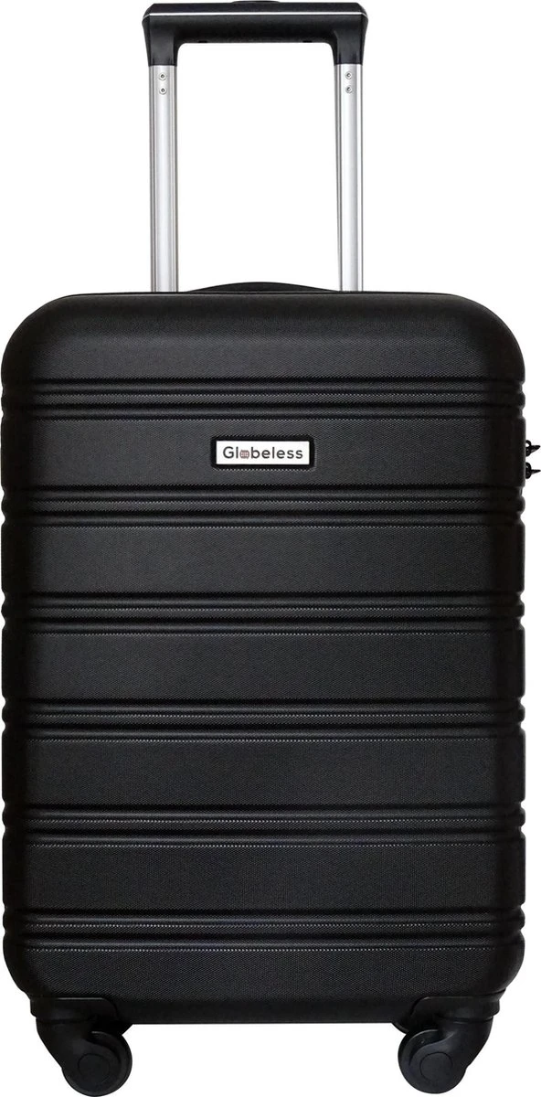 Globeless Handbagage Koffer - TSA Slot - 55x35x20cm - IATA Standaard Trolley - Zwart 3 Globeless Handbagage Koffer - TSA Slot - 55x35x20cm - IATA Standaard Trolley - Zwart