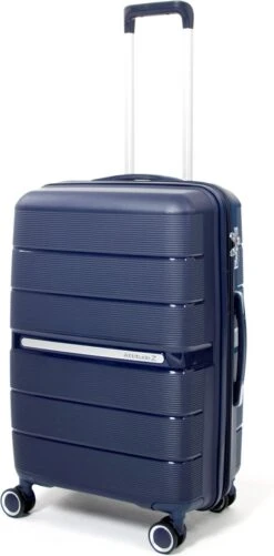 Attitudez EliteZ Reiskoffer Medium Blauw 67cm - TSA-slot - Uitbreidbaar