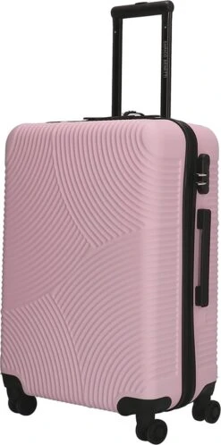 Enrico Benetti Koffer / Trolley / Reiskoffer - 65 X 41 X 25 Cm - 68 Liter - ABS - Maat M - Louisville - Roze -Bagage Kortingen Winkel 595x1200 1