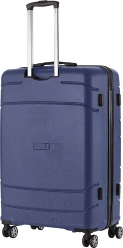 TravelZ Big Bars Reiskoffer 78 Cm Met Dubbele Wielen - Trolley Koffer Met TSA-slot - Blauw -Bagage Kortingen Winkel 596x1200 4