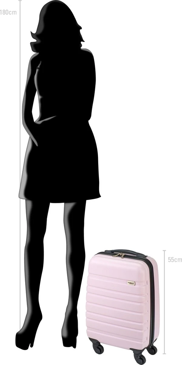 Princess Traveller Singapore Handbagage Koffer 55 Cm - Lilac 7 Princess Traveller Singapore Handbagage Koffer 55 Cm - Lilac - Afbeelding 5