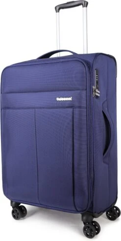 Decent D-Upright Medium Koffer - 66 Cm Expandable - TSA Slot - Donkerblauw -Bagage Kortingen Winkel 601x1200 4