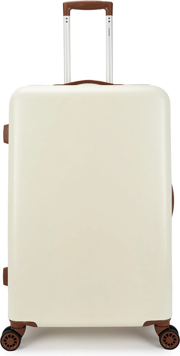 Decent Retro Koffer Groot 76 Cm White 3 Decent Retro Koffer Groot 76 Cm White