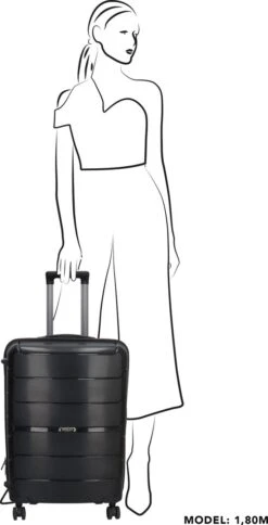 Beagles Originals Buster Middelgrote Koffer - 65 Cm - Zwart -Bagage Kortingen Winkel 613x1200 9