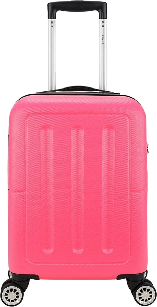 Decent Handbagage Koffer / Trolley / Reiskoffer - 50 Cm - 32 Liter - ABS - Neon-Fix - Roze 3 Decent Handbagage Koffer / Trolley / Reiskoffer - 50 Cm - 32 Liter - ABS - Neon-Fix - Roze
