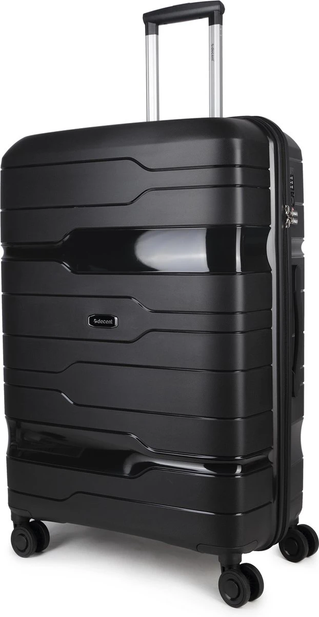 Decent ONE-CITY Large Koffer - 76 Cm - TSA Slot - Zwart 3 Decent ONE-CITY Large Koffer - 76 Cm - TSA Slot - Zwart