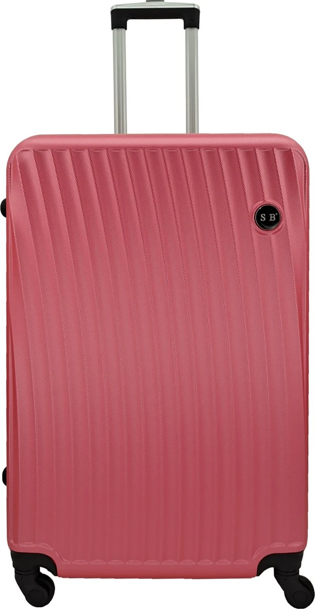 SB Travelbags Bagage Koffer 75cm 4 Wielen Trolley - Roze 3 SB Travelbags Bagage Koffer 75cm 4 Wielen Trolley - Roze