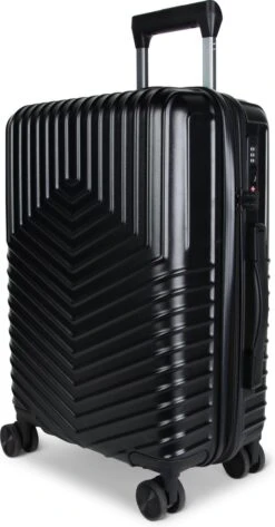 Merkloos Reiskoffer - 20 Inch - USB Aansluiting - Zwart - Handbagage -Bagage Kortingen Winkel 627x1200 1