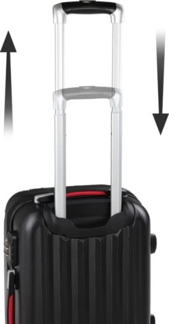 Monzana Koffer Hardcase - Basislijn / M - Zwart -Bagage Kortingen Winkel 628x1200 2