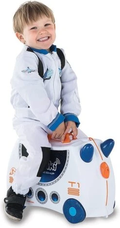 Trunki Ride-on Reiskoffer Incl. Stickers - Skye Ruimteschip -Bagage Kortingen Winkel 634x1200