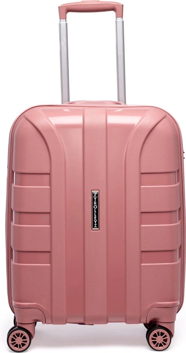 ©TROLLEYZ - Paris No.5 - Trolley - 55cm Met TSA Slot - Dubbele Wielen - 360° Spinners - 100% Polypropyleen - Handbagage Koffer In Rose Blush 3 ©TROLLEYZ - Paris No.5 - Trolley - 55cm Met TSA Slot - Dubbele Wielen - 360° Spinners - 100% Polypropyleen - Handbagage Koffer In Rose Blush