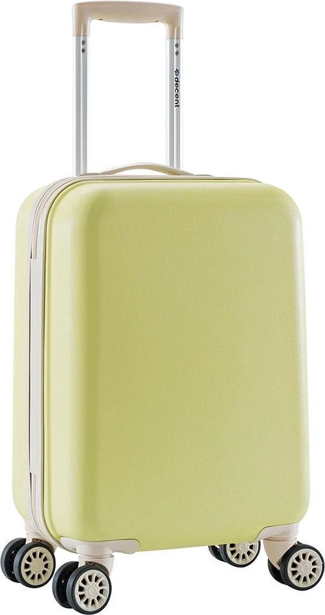 Decent Star Maxx Handbagage Koffer - 55 Cm - TSA Slot - Pastel Geel 4 Decent Star Maxx Handbagage Koffer - 55 Cm - TSA Slot - Pastel Geel - Afbeelding 2