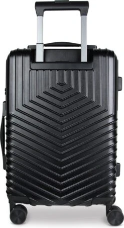 Merkloos Reiskoffer - 20 Inch - USB Aansluiting - Zwart - Handbagage -Bagage Kortingen Winkel 654x1200 3