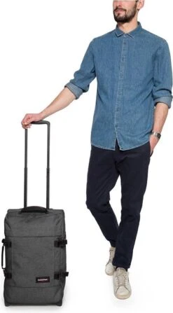 Eastpak TRANVERZ S Reiskoffer, Handbagage (51 X 32.5 X 23 Cm) - Black Denim 23 Eastpak TRANVERZ S Reiskoffer, Handbagage (51 X 32.5 X 23 Cm) - Black Denim -Bagage Kortingen Winkel 663x1200 6