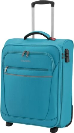Travelite Cabin 2 Wheel Trolley Turquoise -Bagage Kortingen Winkel 667x1200 1