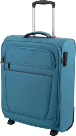 Travelite Cabin 2 Wheel Trolley Turquoise -Bagage Kortingen Winkel 671x1200 4