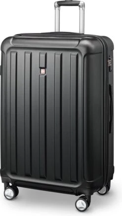 Swiss Alps - Reiskoffer - 78 Cm - 4 Wielen - Zwart