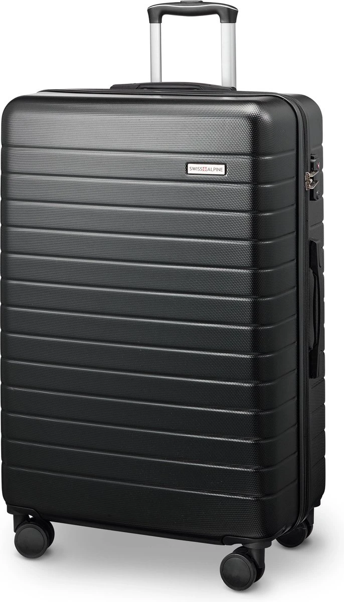 Swiss Alpine 2.0 - Reiskoffer- 77 Cm - 4 Wielen - Zwart 3 Swiss Alpine 2.0 - Reiskoffer- 77 Cm - 4 Wielen - Zwart