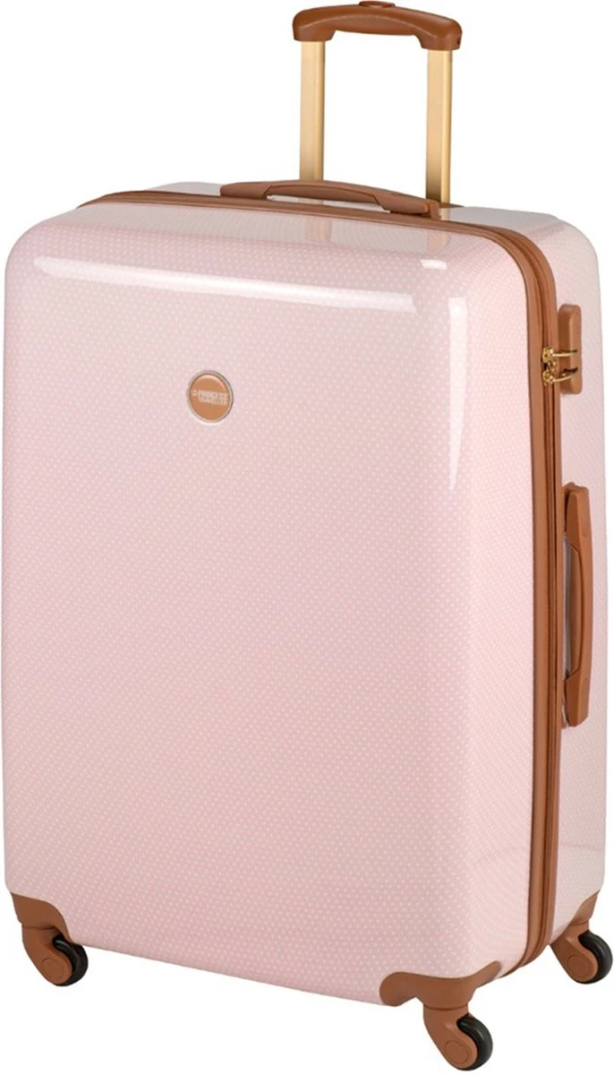 Princess Traveller Trendy Dots - Reiskoffer- Roze - L - 76cm 9 Princess Traveller Trendy Dots - Reiskoffer- Roze - L - 76cm - Afbeelding 7