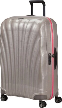 Samsonite Reiskoffer - C-Lite Spinner Uitbreidbaar (4 Wielen) 75 Cm - Pearl/Fuchsia - 2.8 Kg